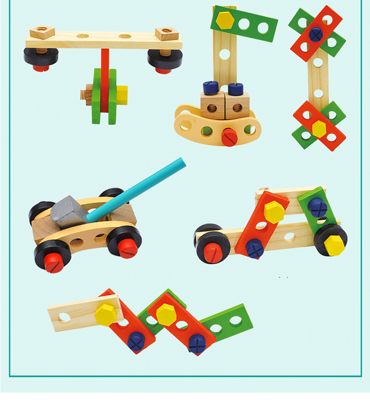 2020 High Quality Children's wooden toolbox Toys Hot Selling  Boys Girls Kids Educational  wooden Toys