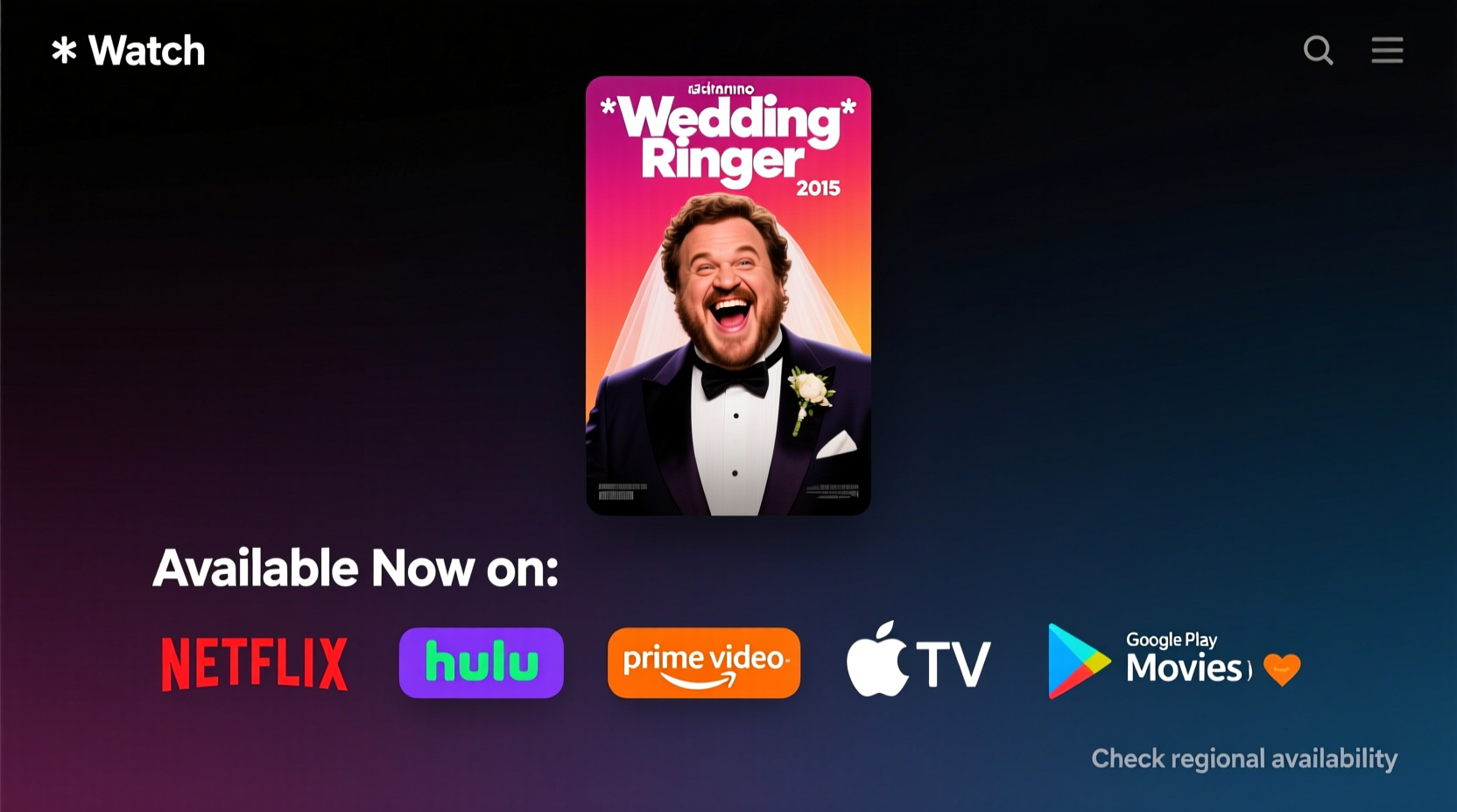 where to watch wedding ringer