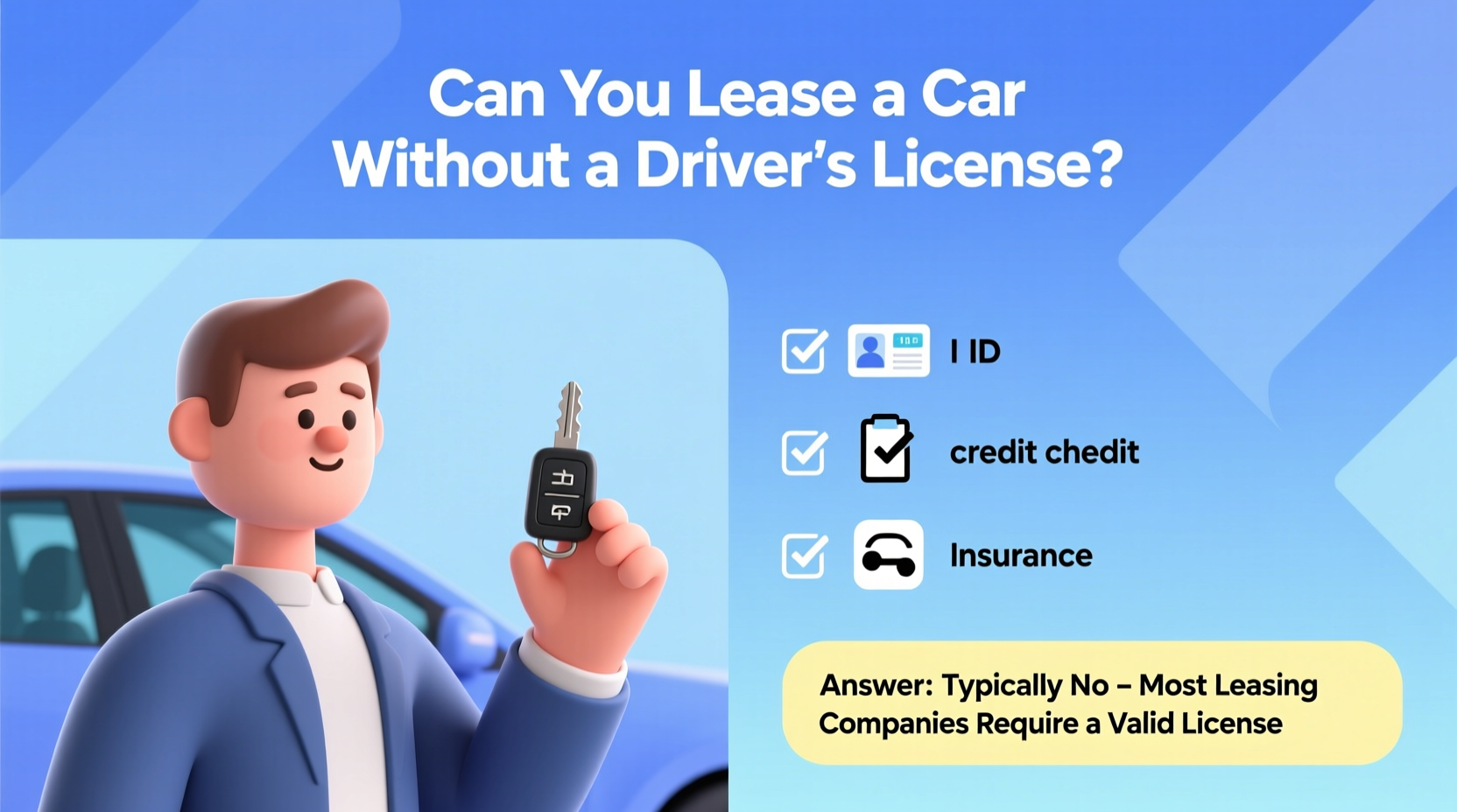 can you lease a car without a license