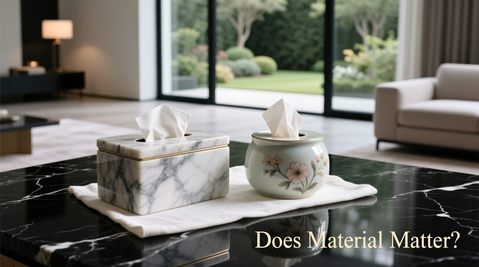 marble vs ceramic tissue box does the material really make a difference in how fancy it looks