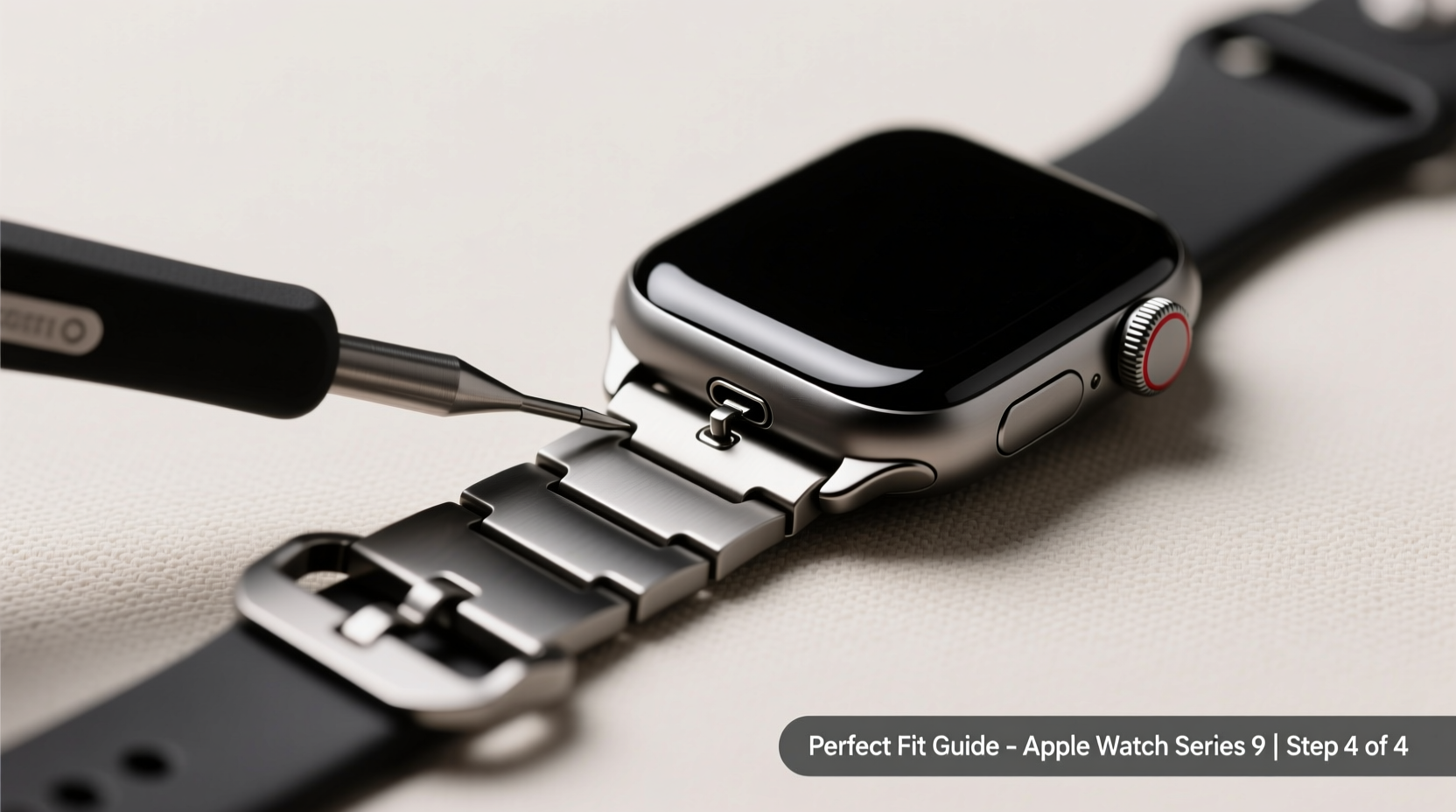 step by step guide to installing a metal iwatch strap on your series 9 for a perfect fit