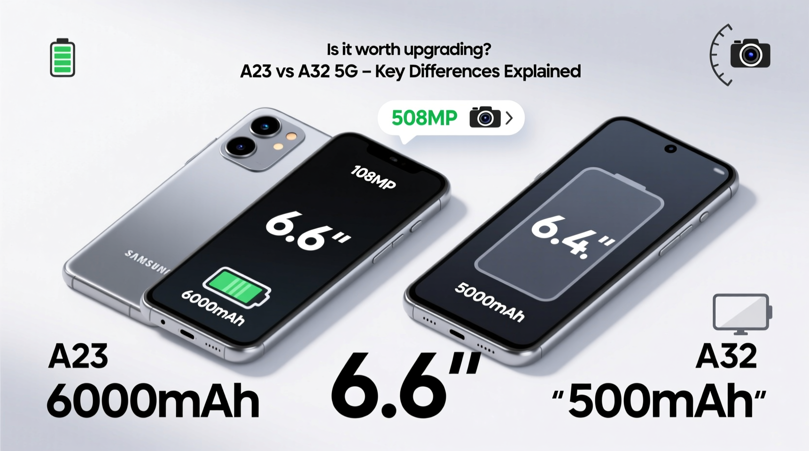 samsung a23 5g vs a32 5g is it worth upgrading or are they basically the same 2