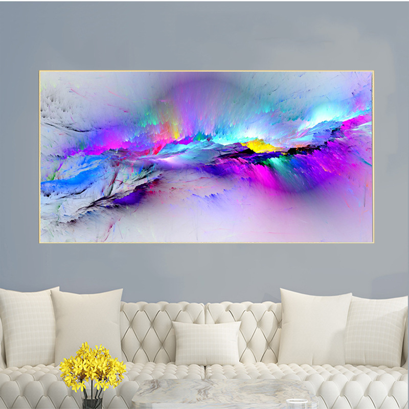 Poster Colorful Clouds Abstract Art Mural Living Room Art Picture Printing Decorative Painting