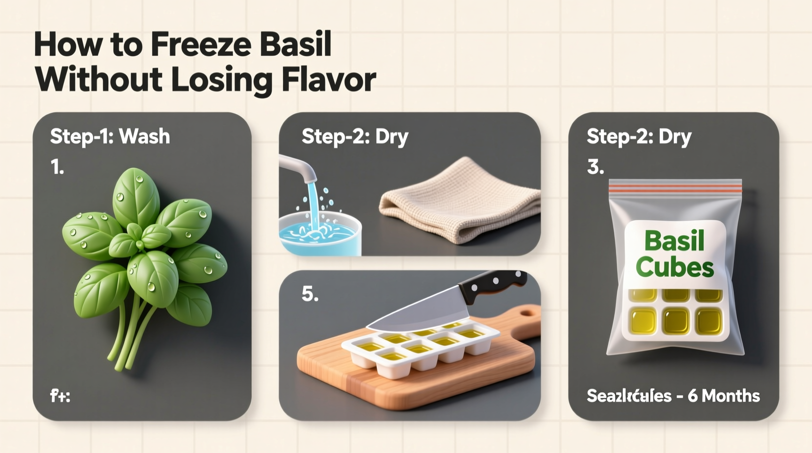 how to freeze basil
