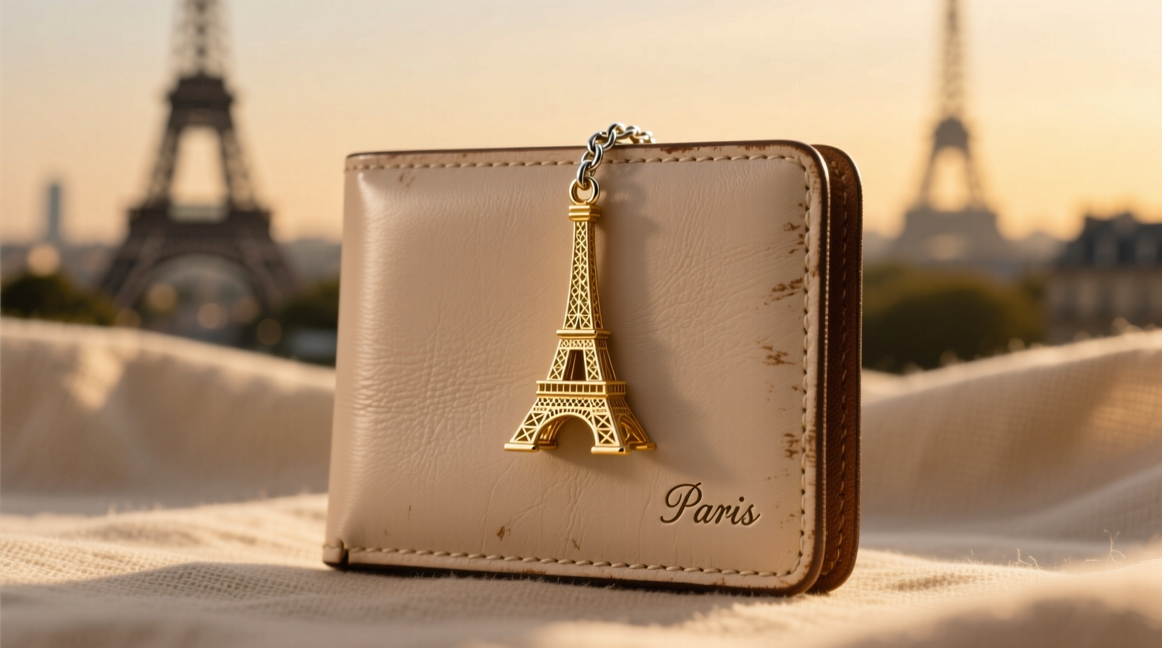 creative ways to personalize your wallet with an eiffel tower charm