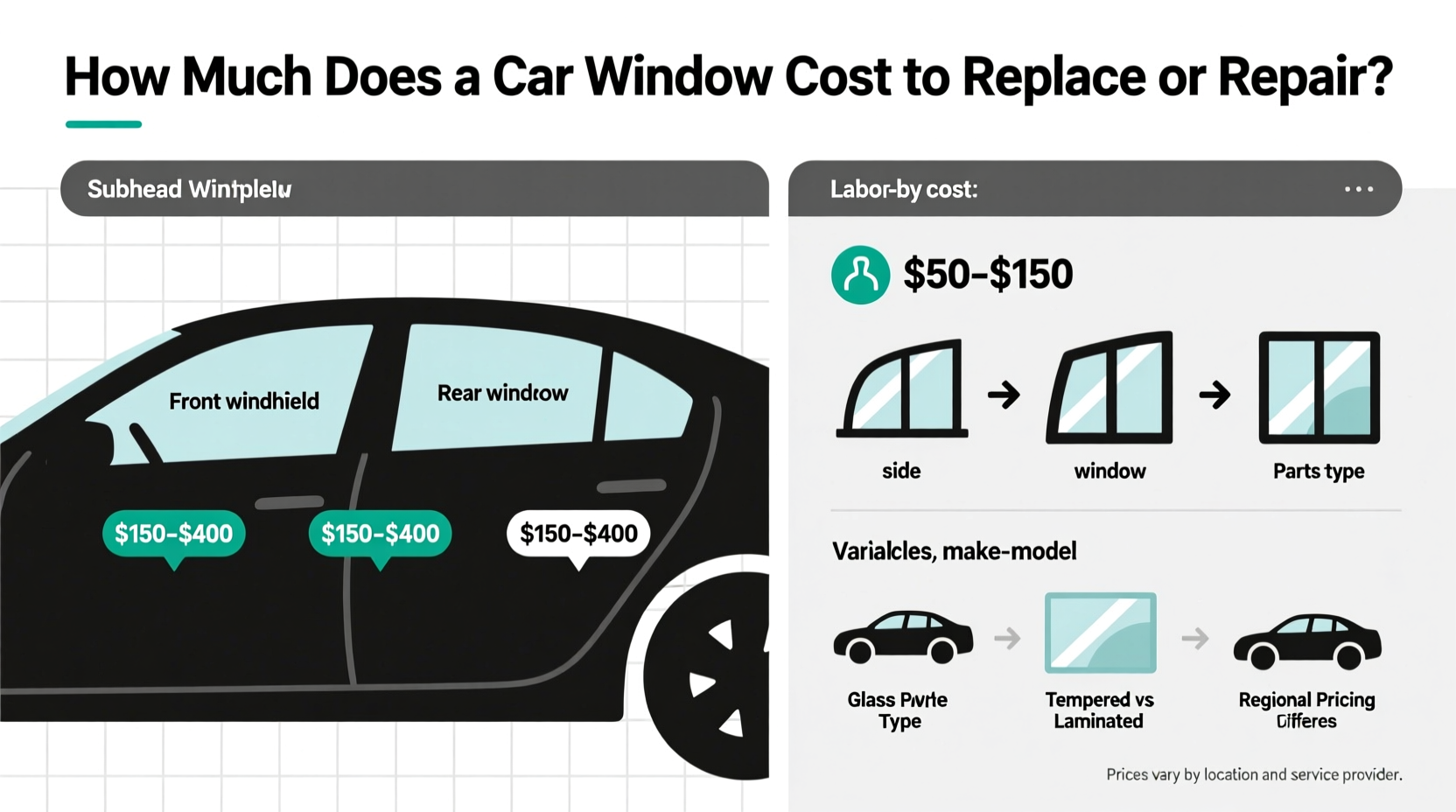 how much does a car window cost