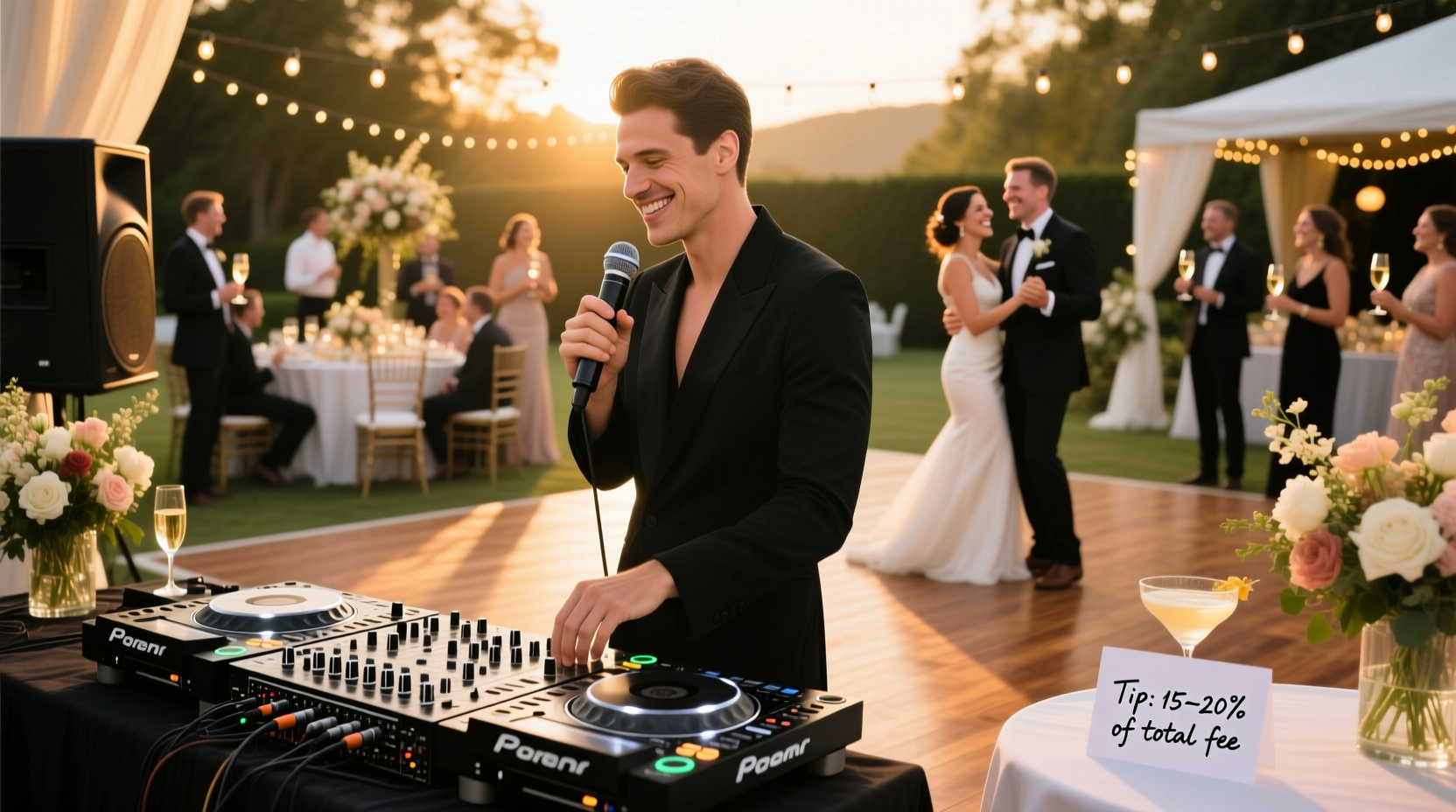 how much to tip the dj at a wedding