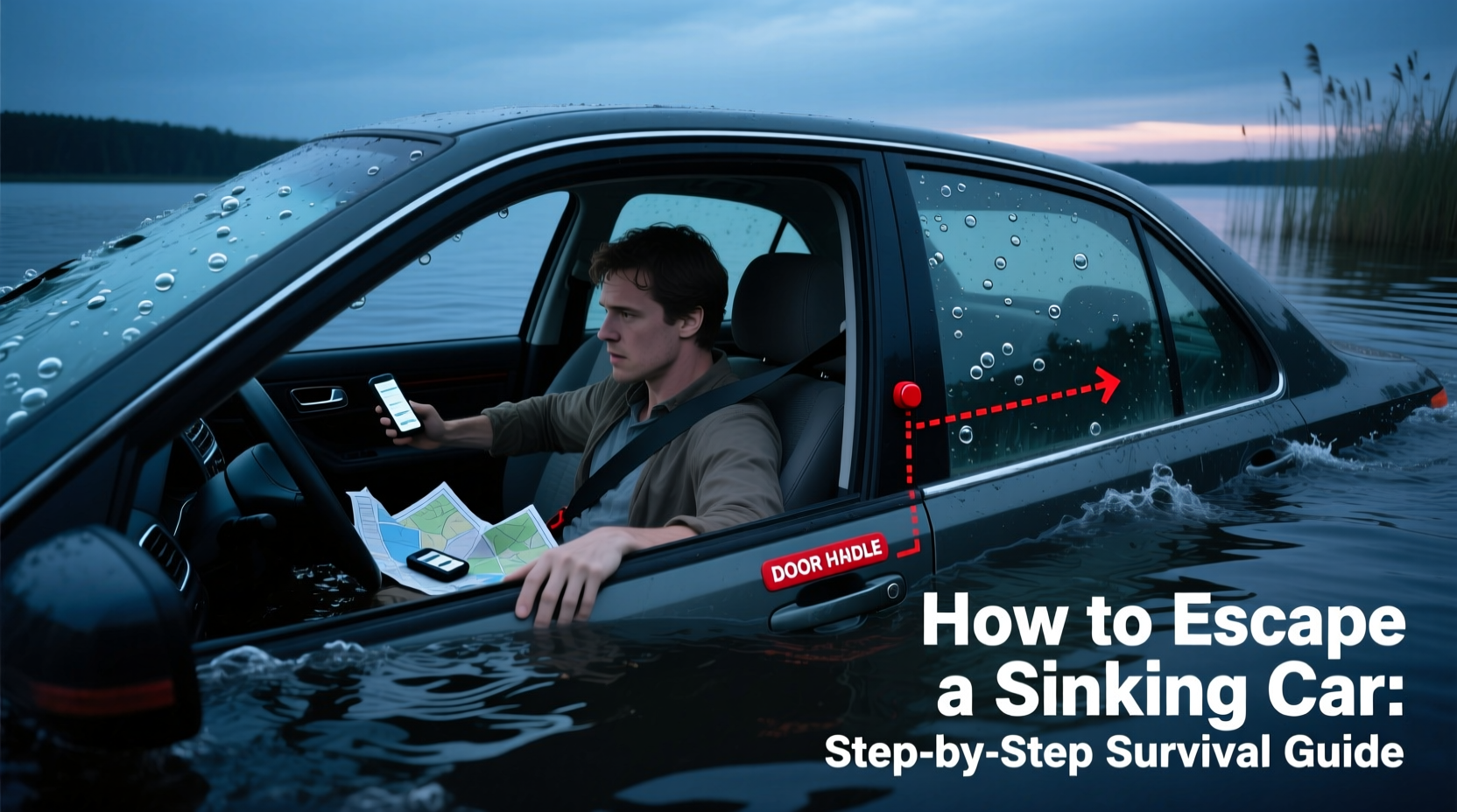how do you escape a sinking car