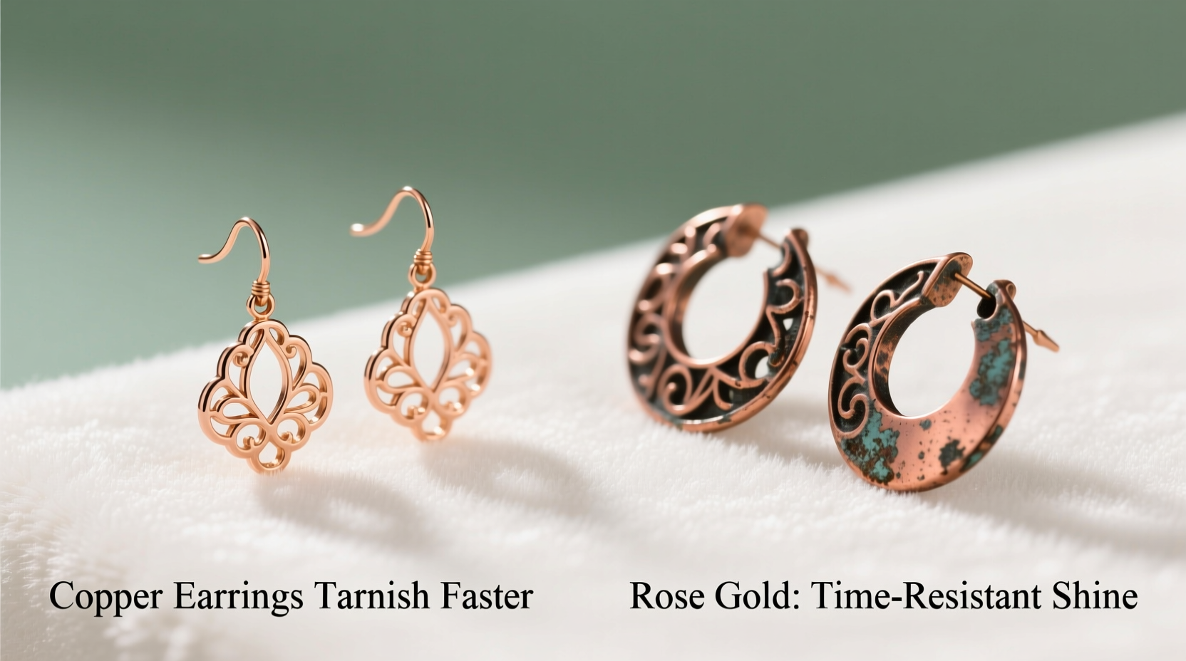 rose gold earrings vs copper do copper earrings tarnish faster
