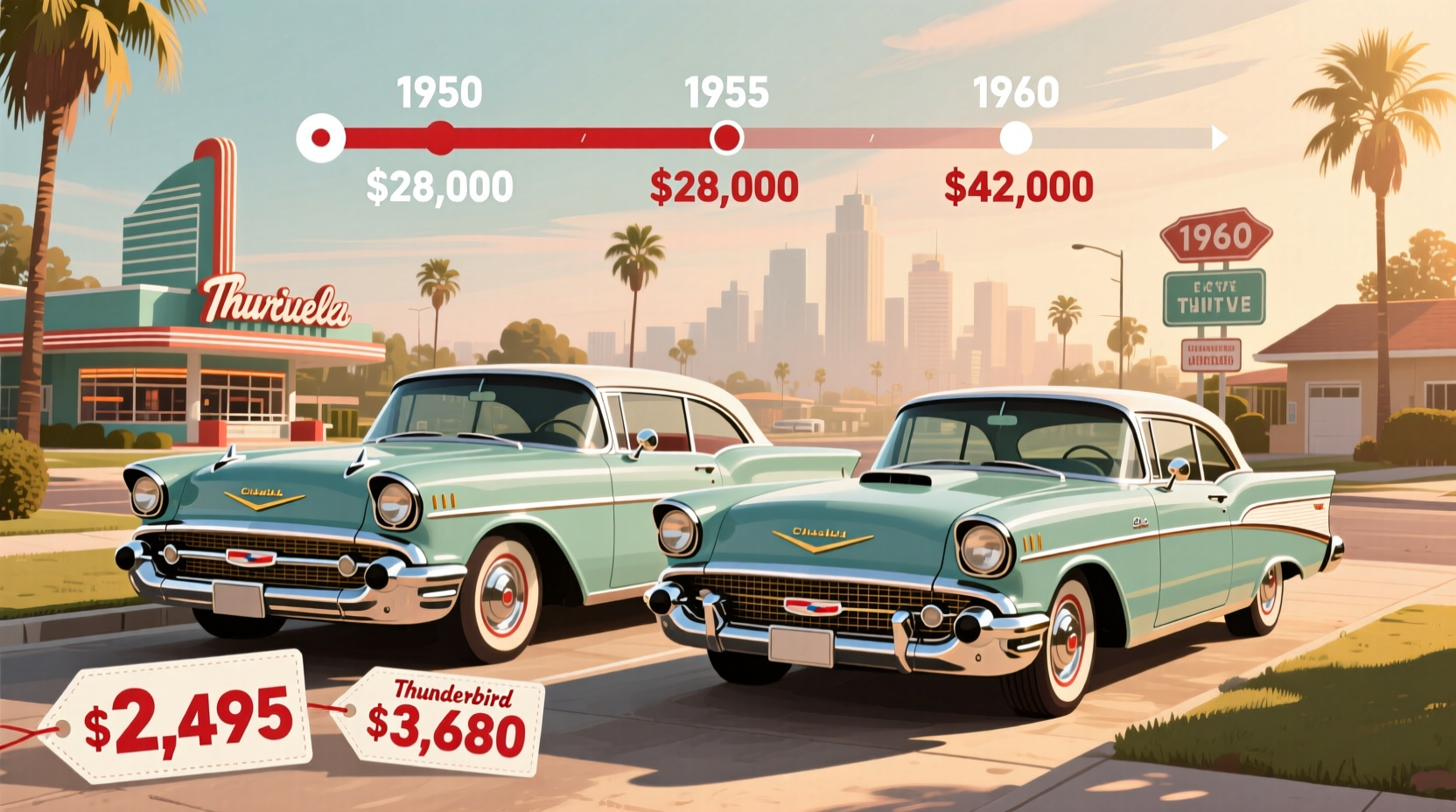 how much was a car in the 1950s
