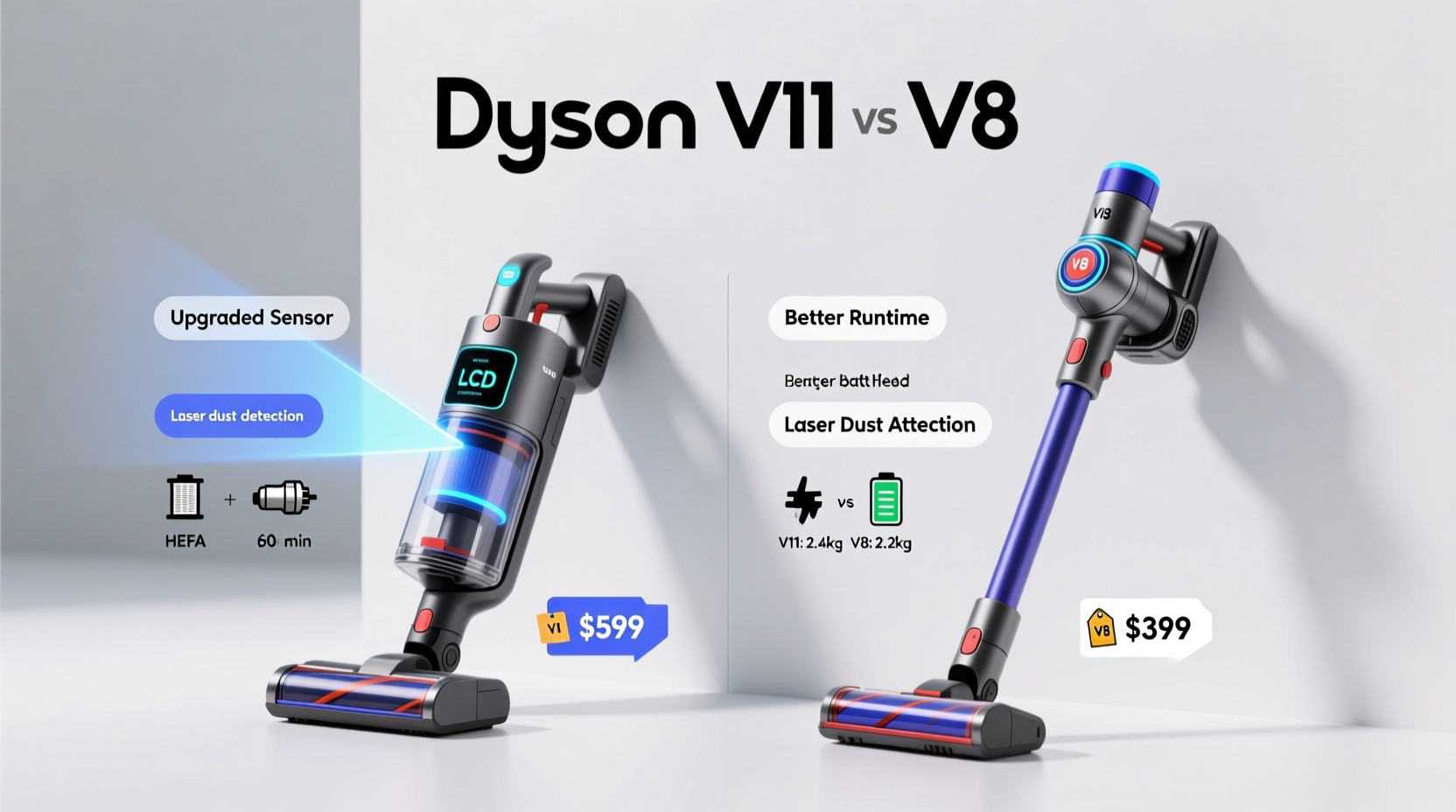 dyson v11 vs v8 is the upgrade really worth the extra cash