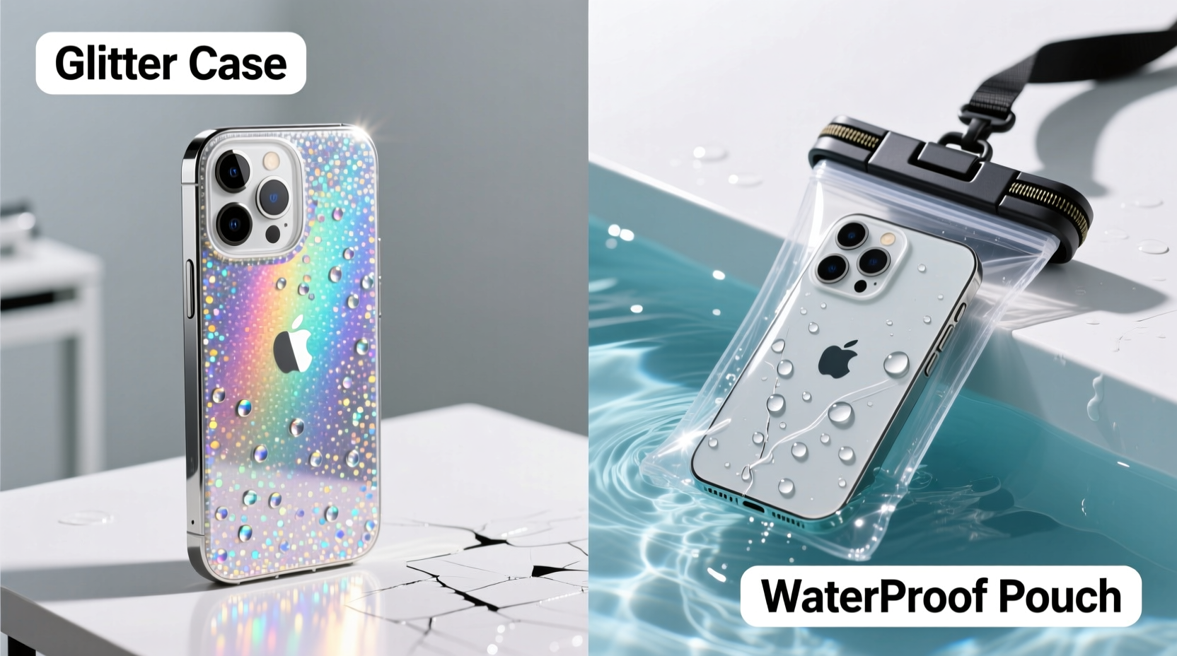 glitter iphone case vs waterproof pouch which actually protects your phone better