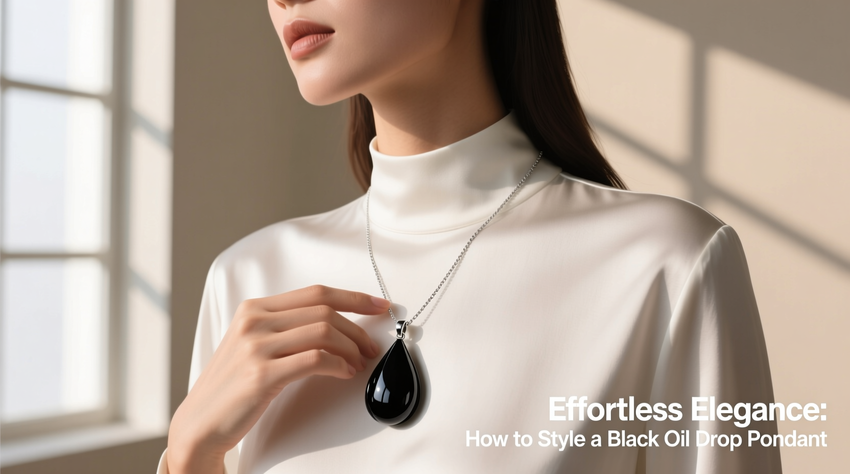 styling tips how to effortlessly match a black oil drop pendant with any outfit