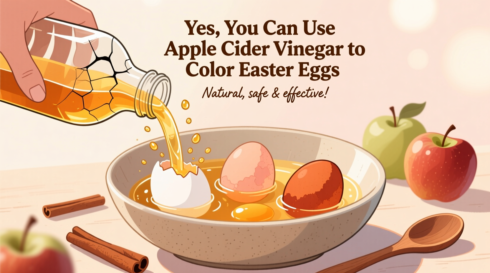 can you use apple cider vinegar to color easter eggs