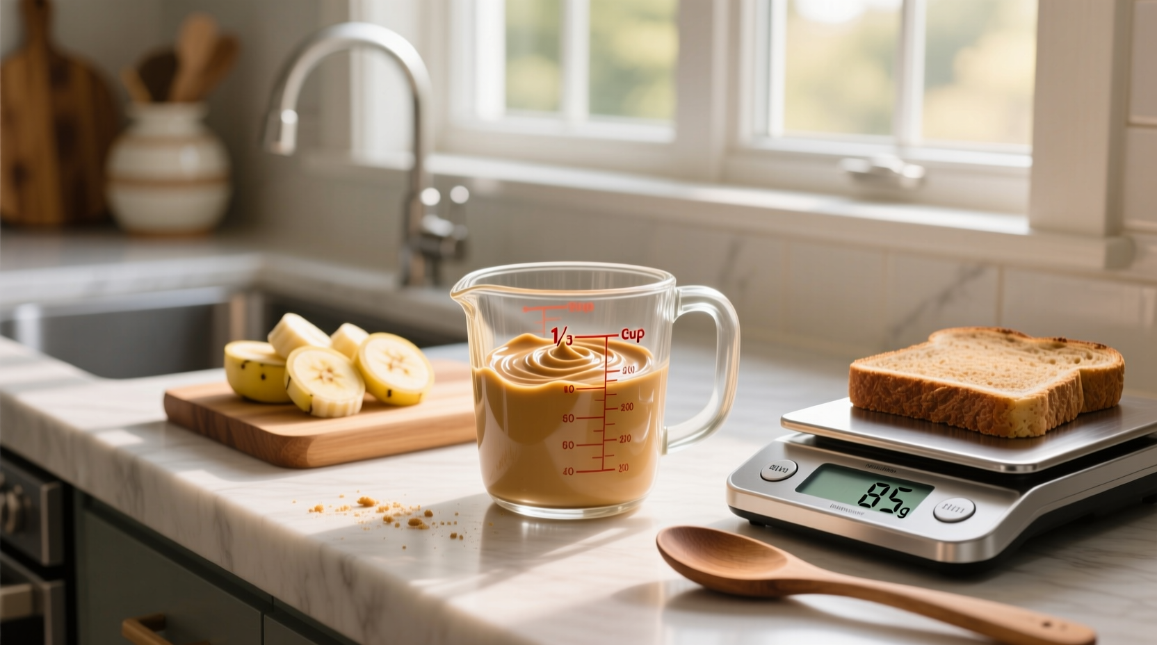 1/3 cup peanut butter in grams