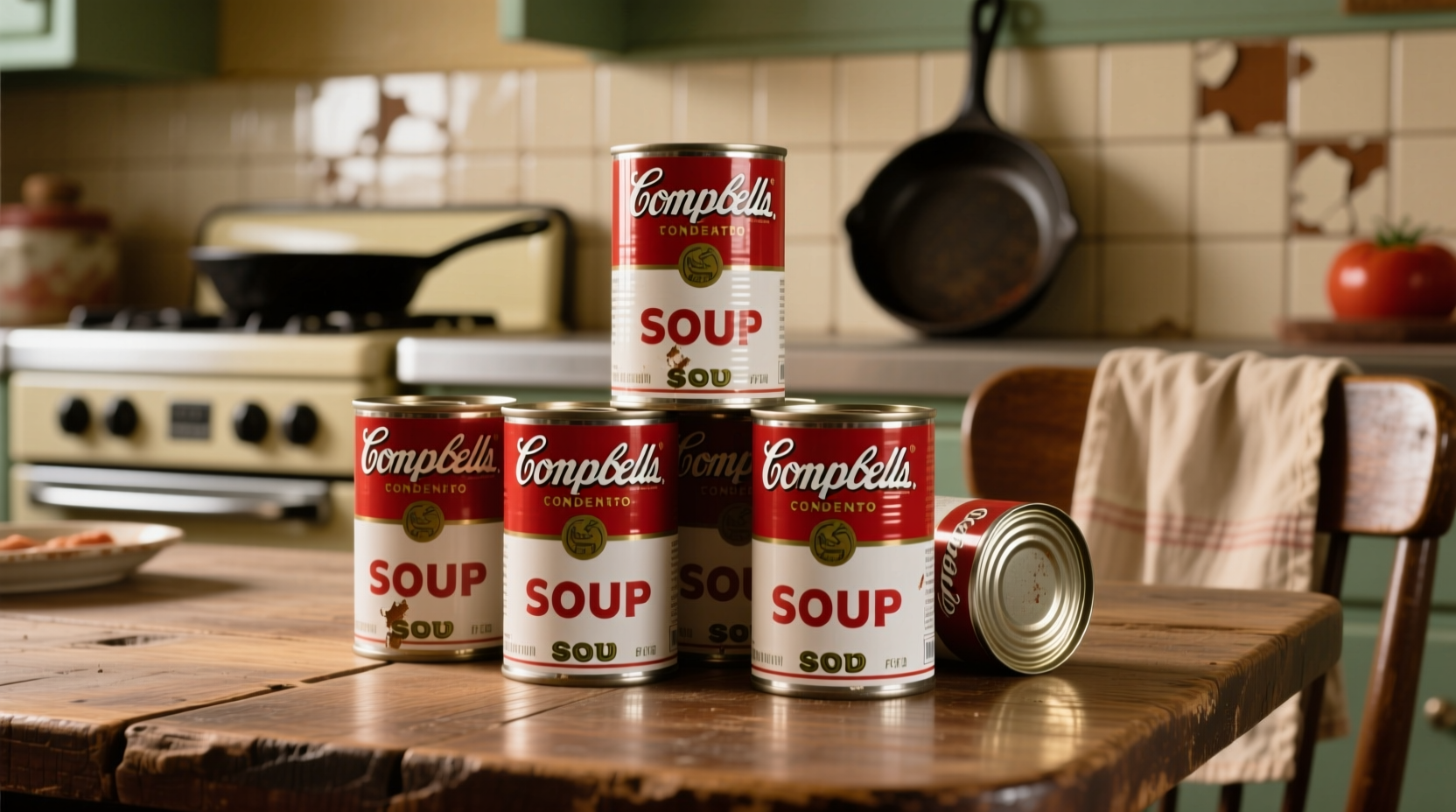 cans of tomato soup