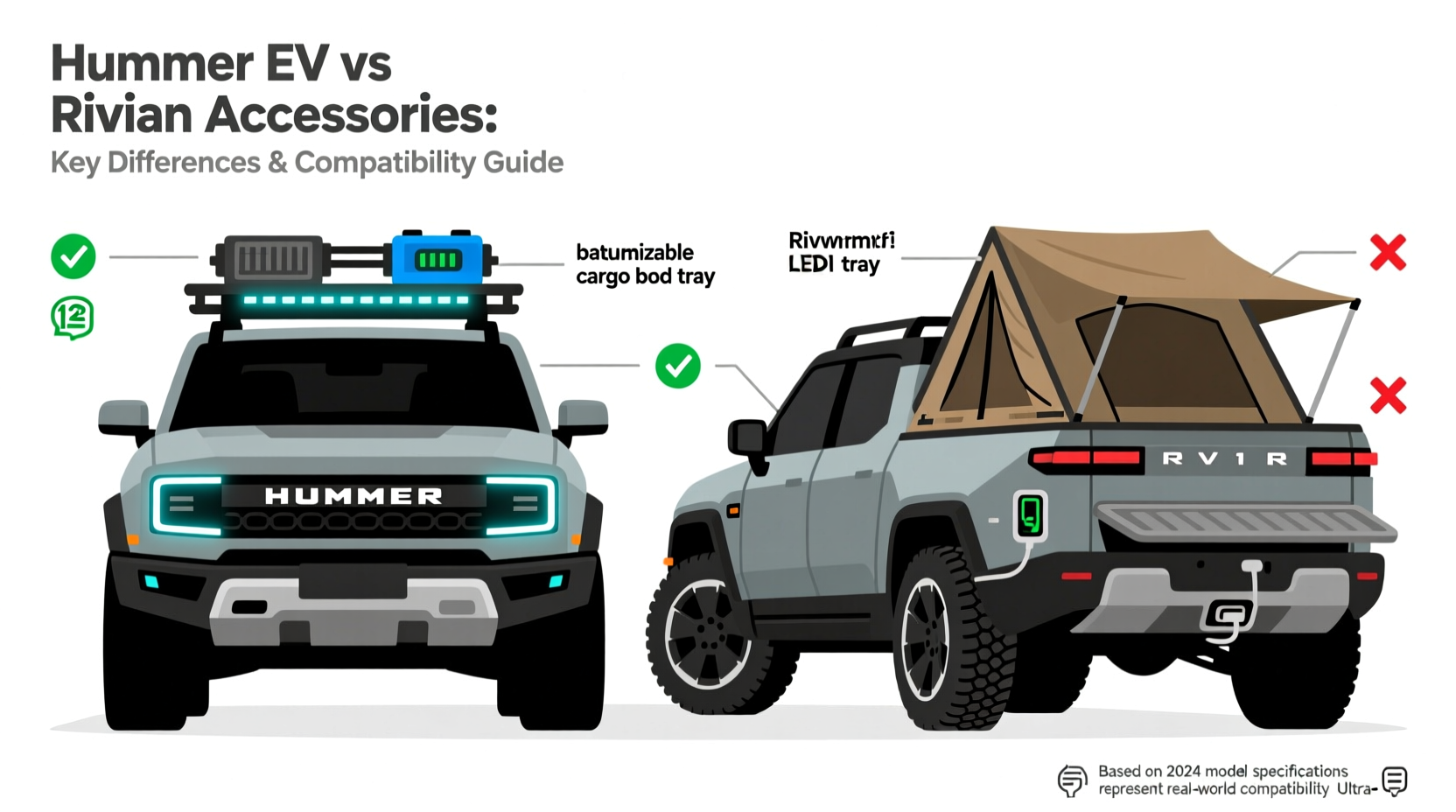 hummer ev vs rivian accessories
