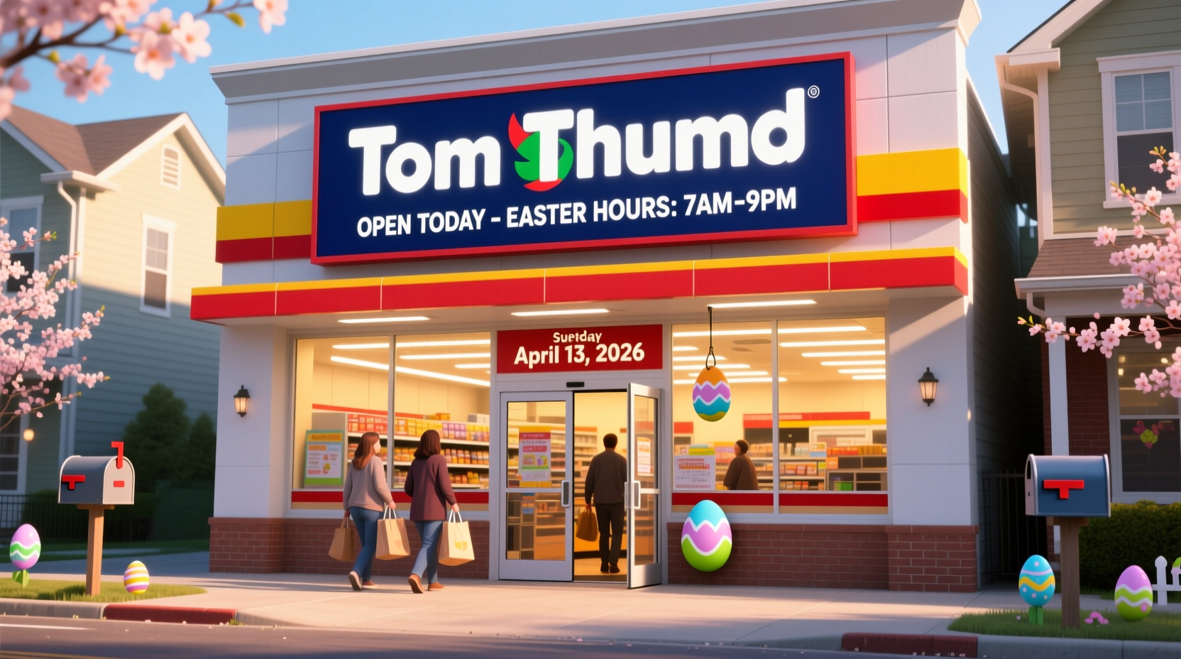 is tom thumb open on easter