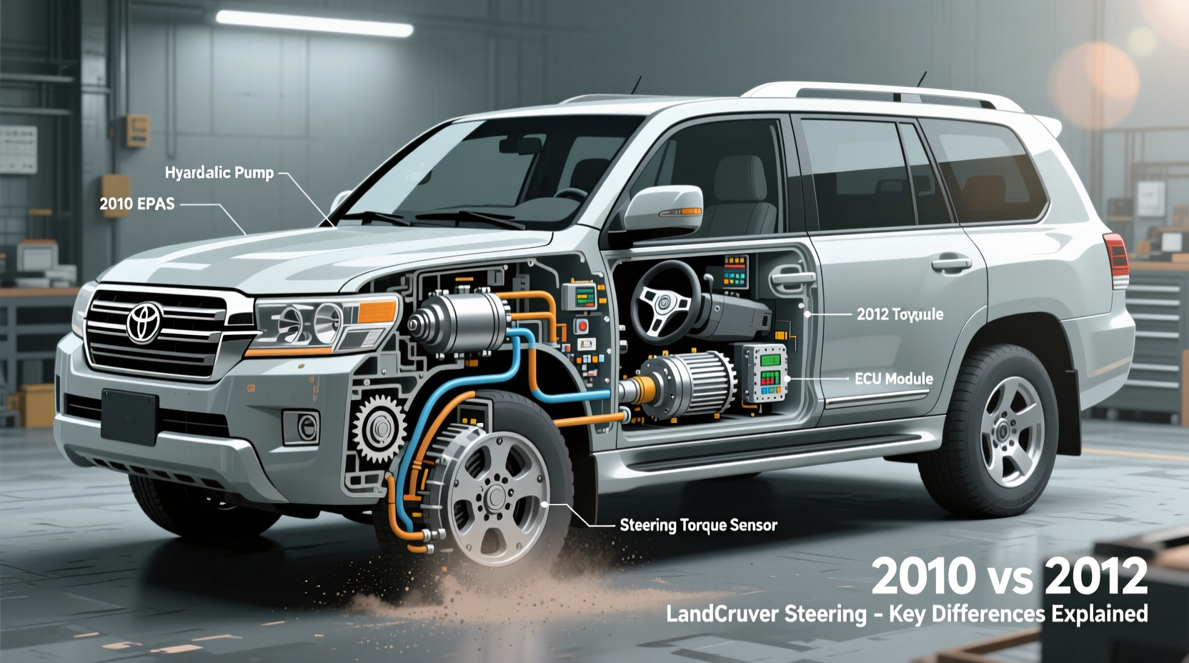 2010 vs 2012 land cruiser steering