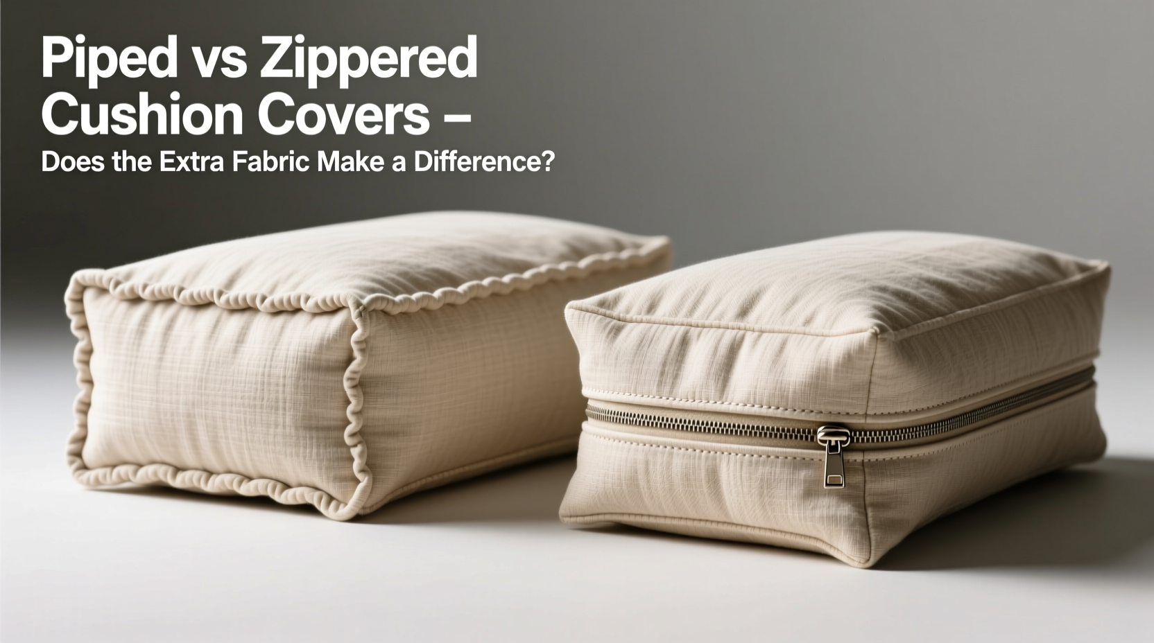 piped vs zippered cushion covers does that little extra fabric really make a difference