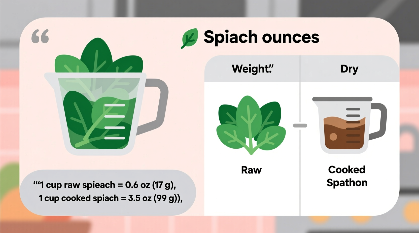 How Many Ounces of Spinach in a Cup: Raw vs Cooked Measurements