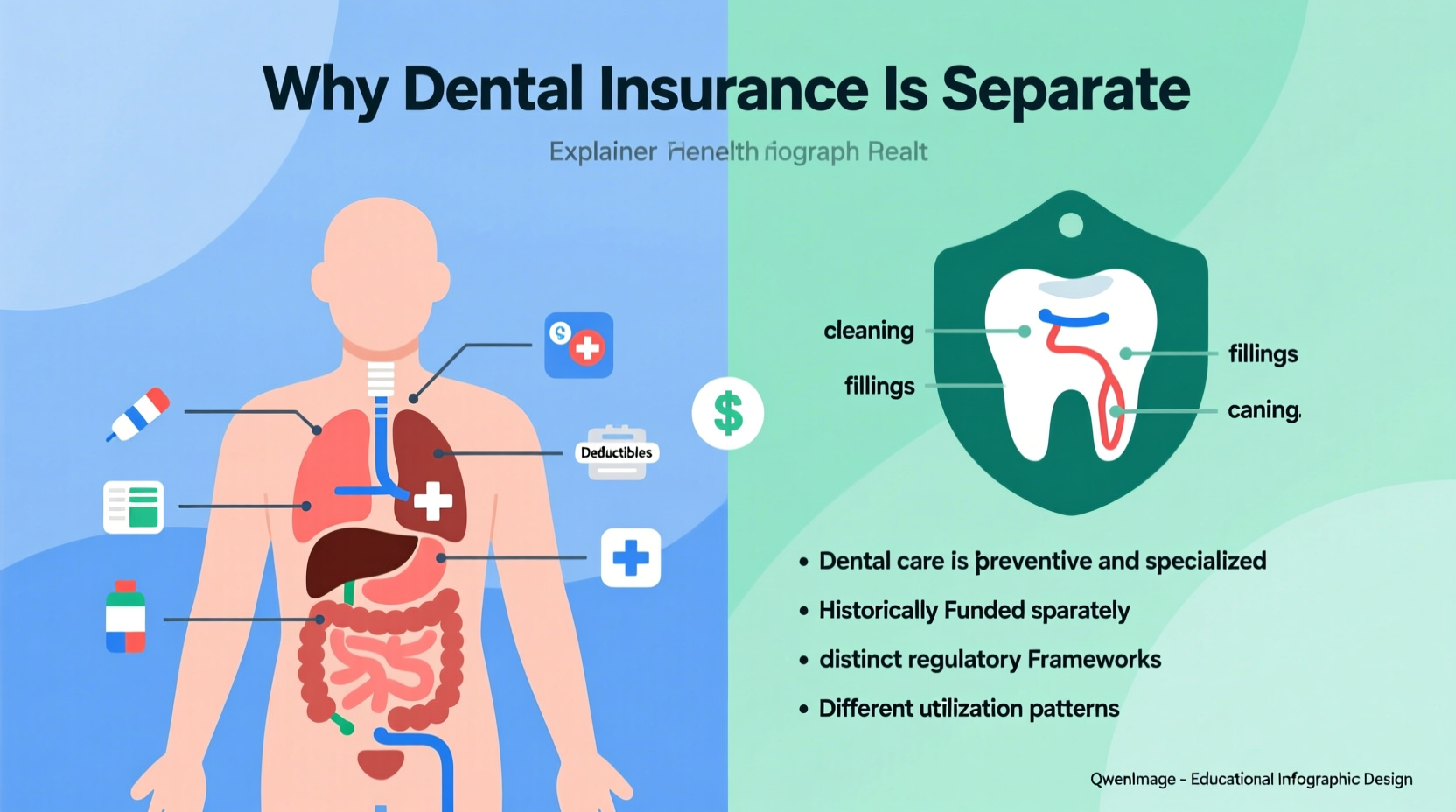 why dental insurance is separate from health coverage