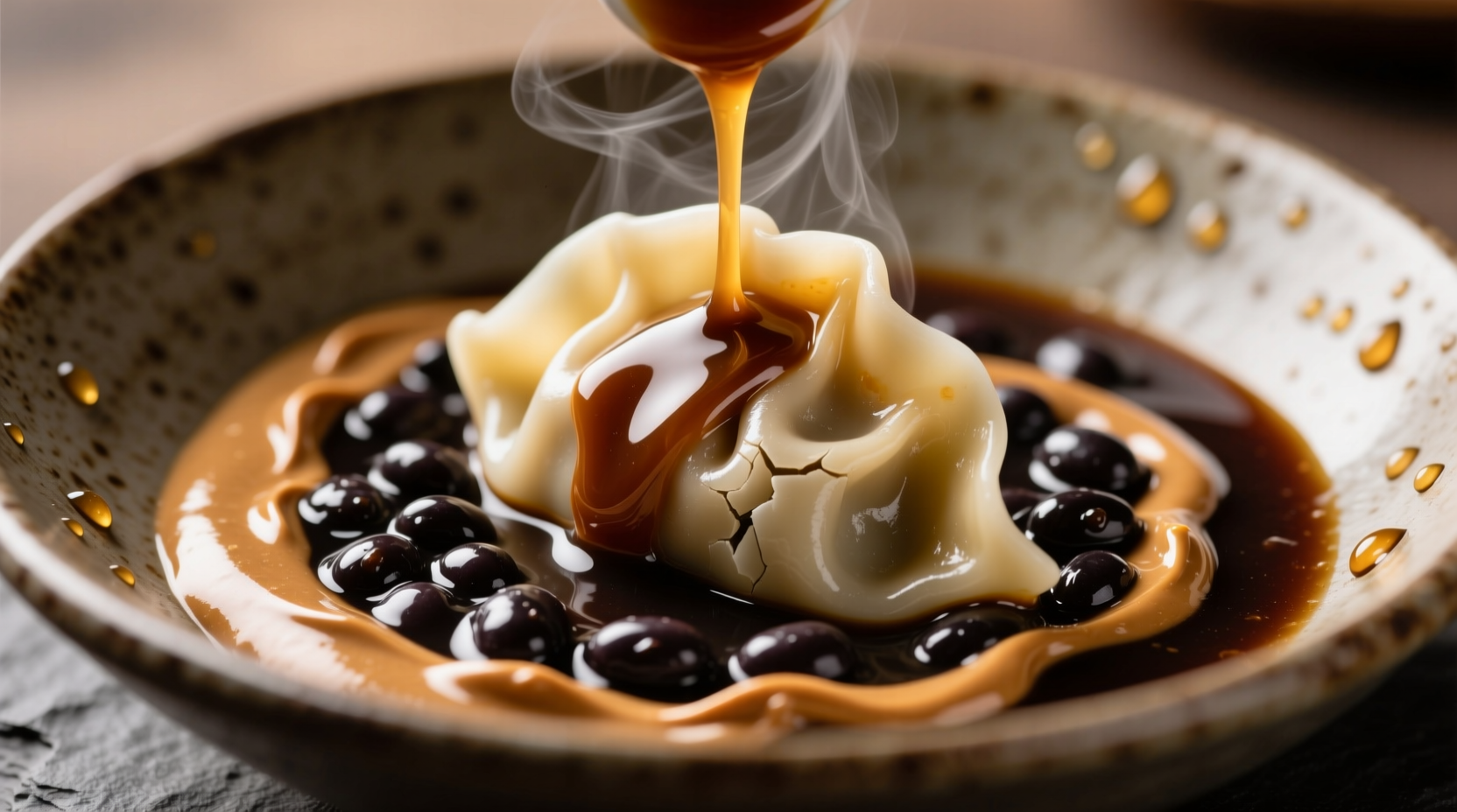 black bean peanut butter maple syrup dipping sauce for dumplings recipe