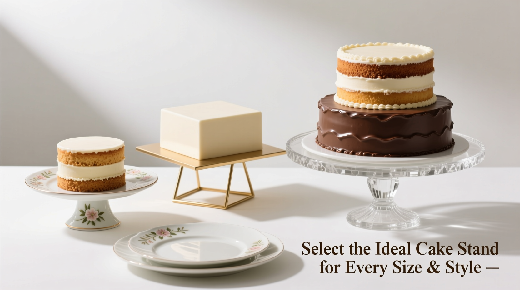 how to select the ideal cake stand plate for every cake size and style