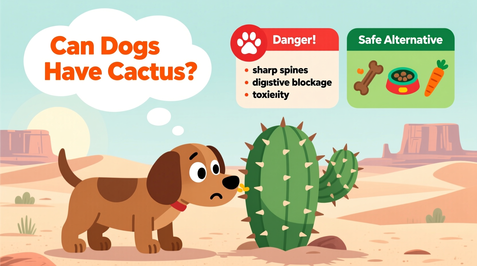 can dogs have cactus