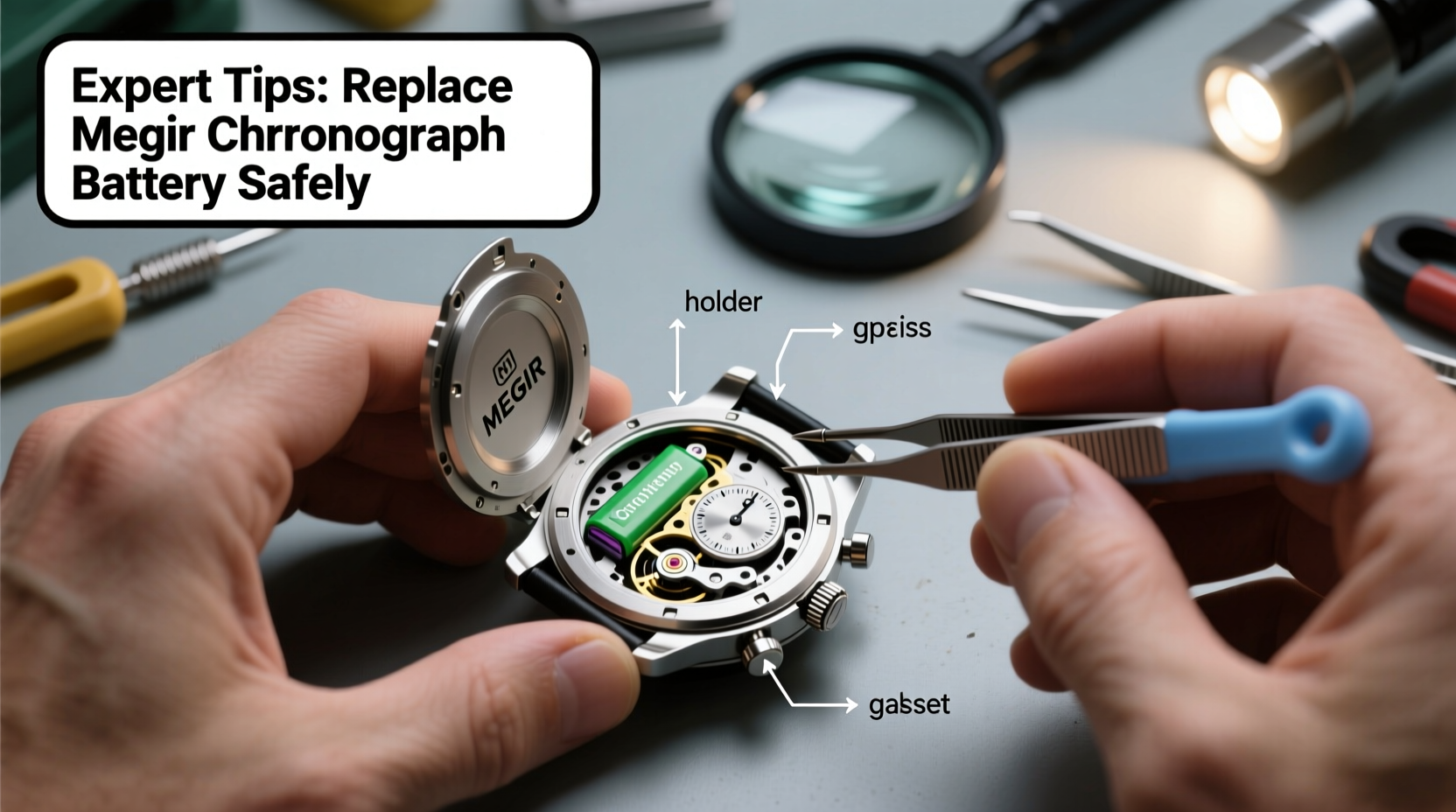 expert tips for changing the battery in your megir chronograph watch without damage