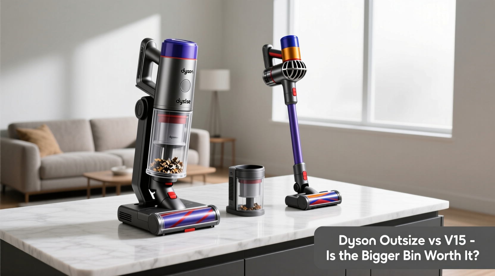 dyson outsize vs v15 is the bigger bin really worth it