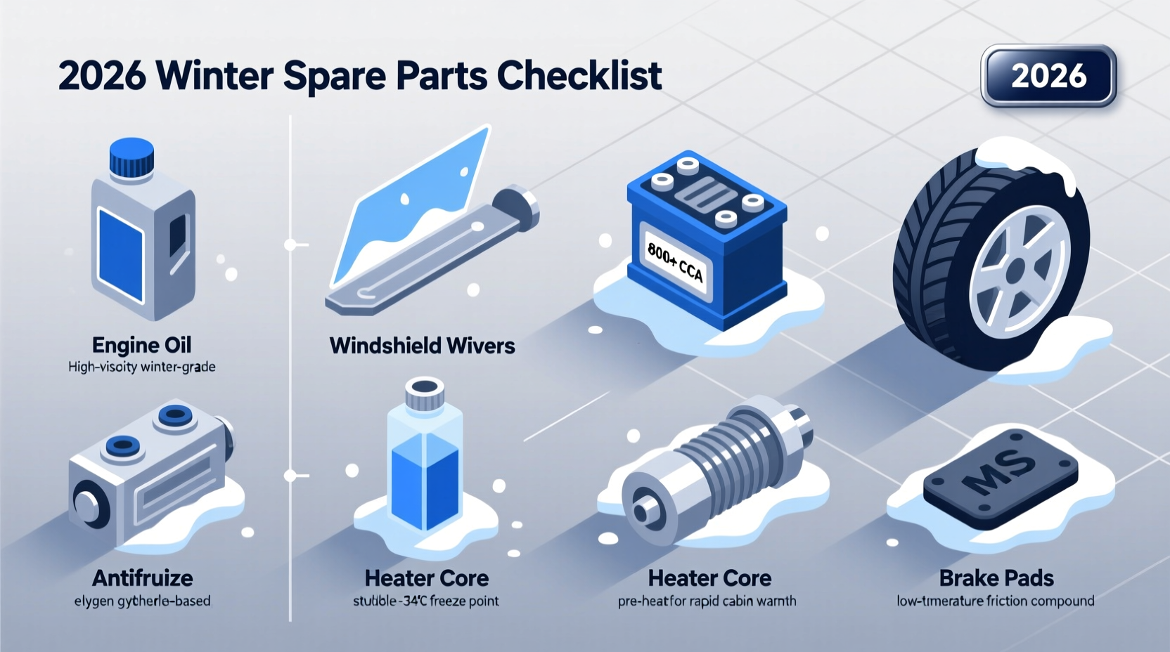 2026 Winter Spare Parts Checklist: Essential Auto Components