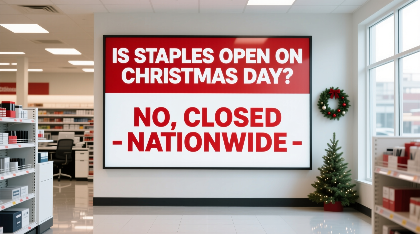 is staples open on christmas day