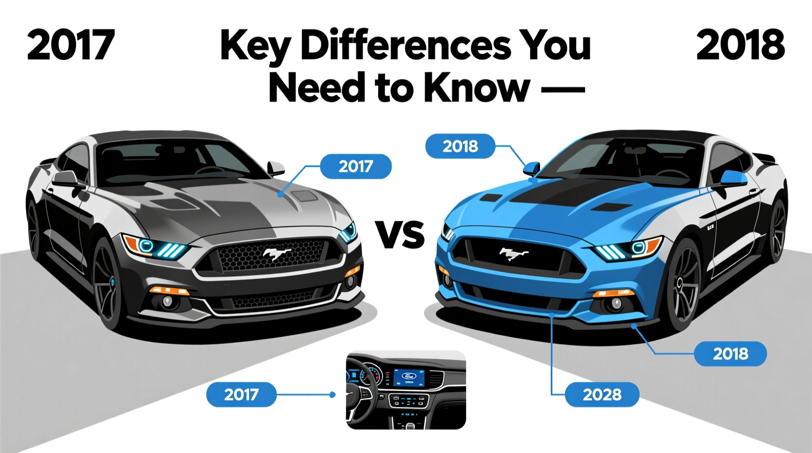 2017 vs 2018 mustang