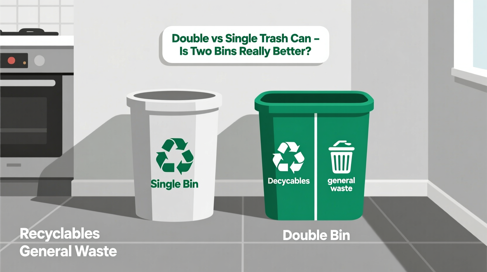 double vs single trash can are two bins really better or is one enough