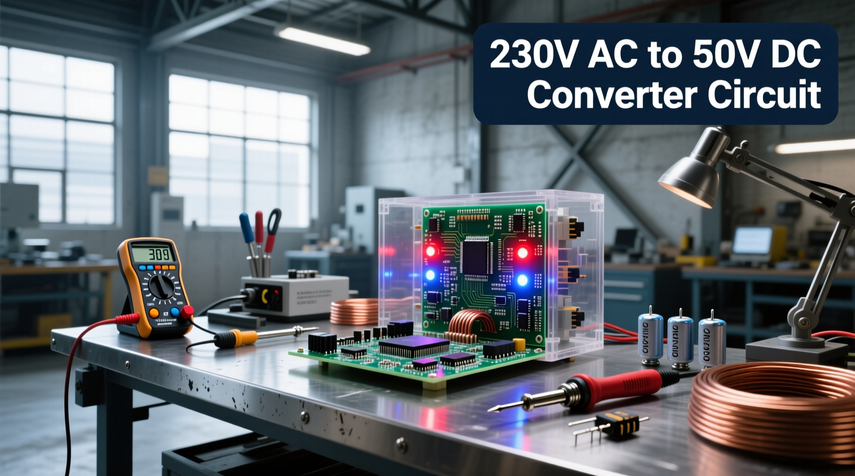 230v ac to 50v dc converter circuit guide