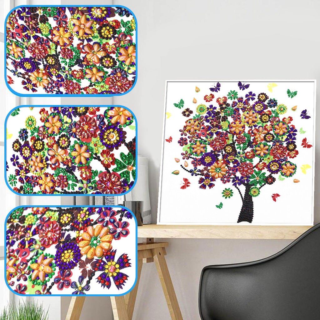 Wholesale diamond painting four seasons tree collection DIY crystal diamond painting 5D special shape diamond painting