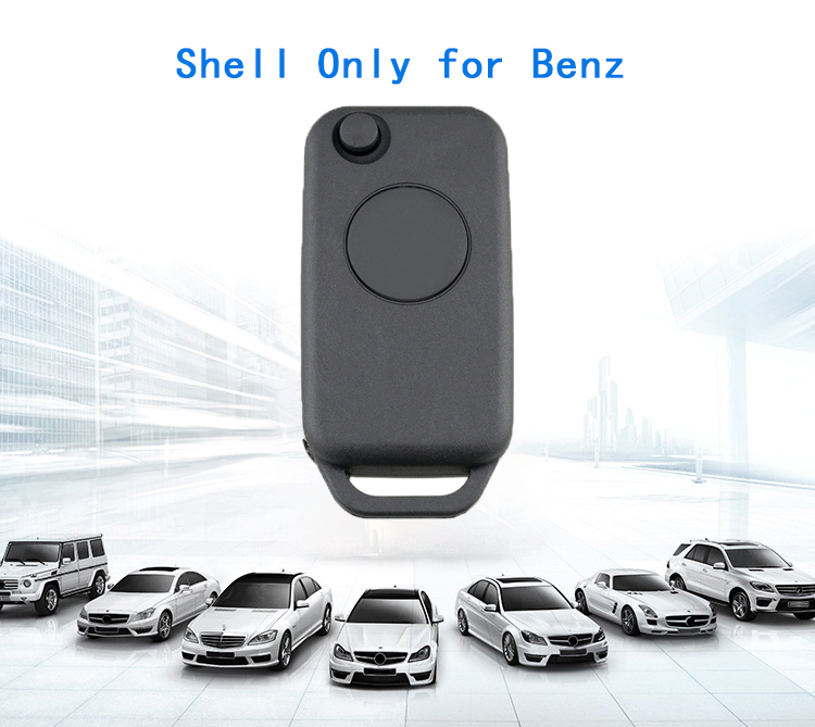 1 Buttons Flip Smart Entry Car Key Shell Case for Mercedes Benz A W168 W124