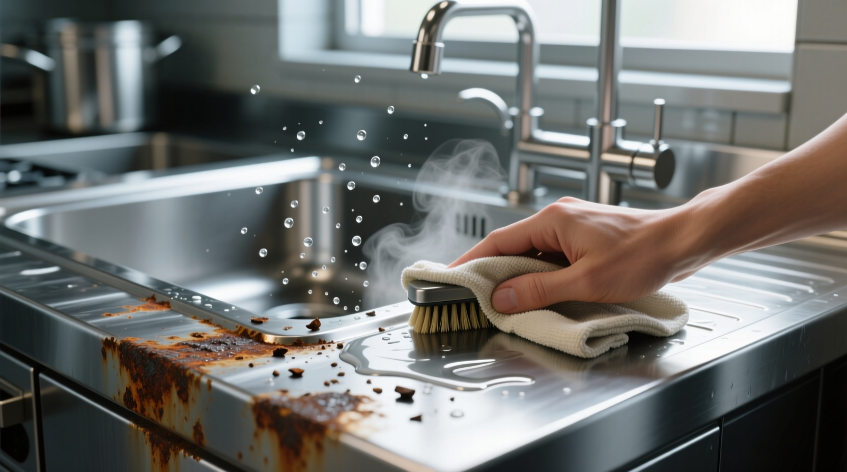 how to remove rust from stainless steel