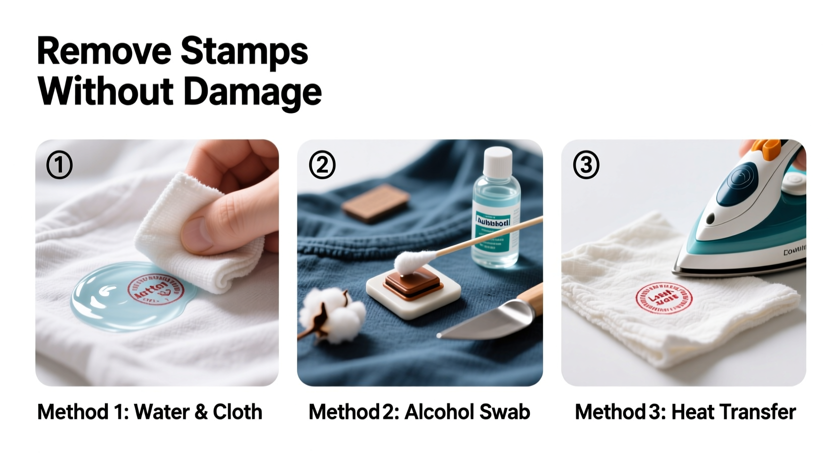 effective methods to remove stamps from clothes without damaging fabric