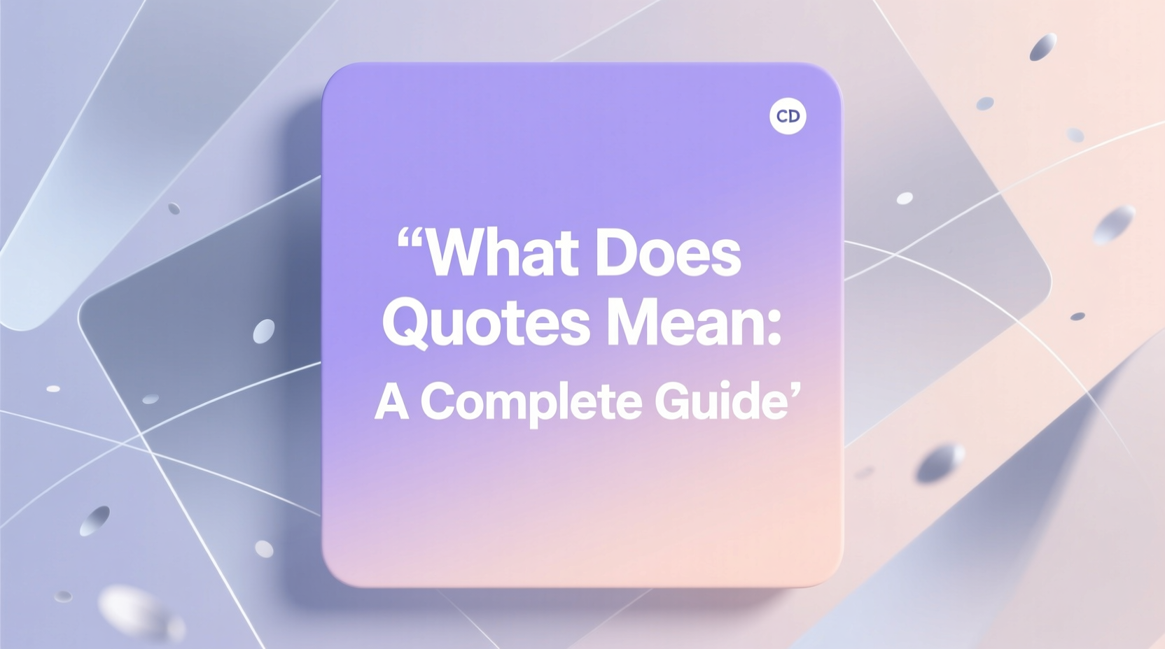 what does quotes mean