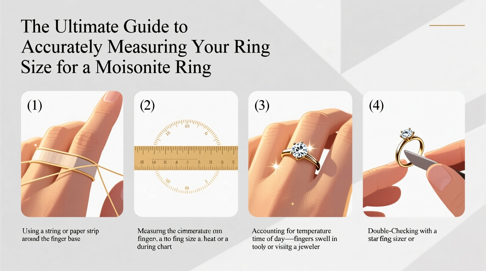 the ultimate guide to accurately measuring your ring size for a moissanite ring