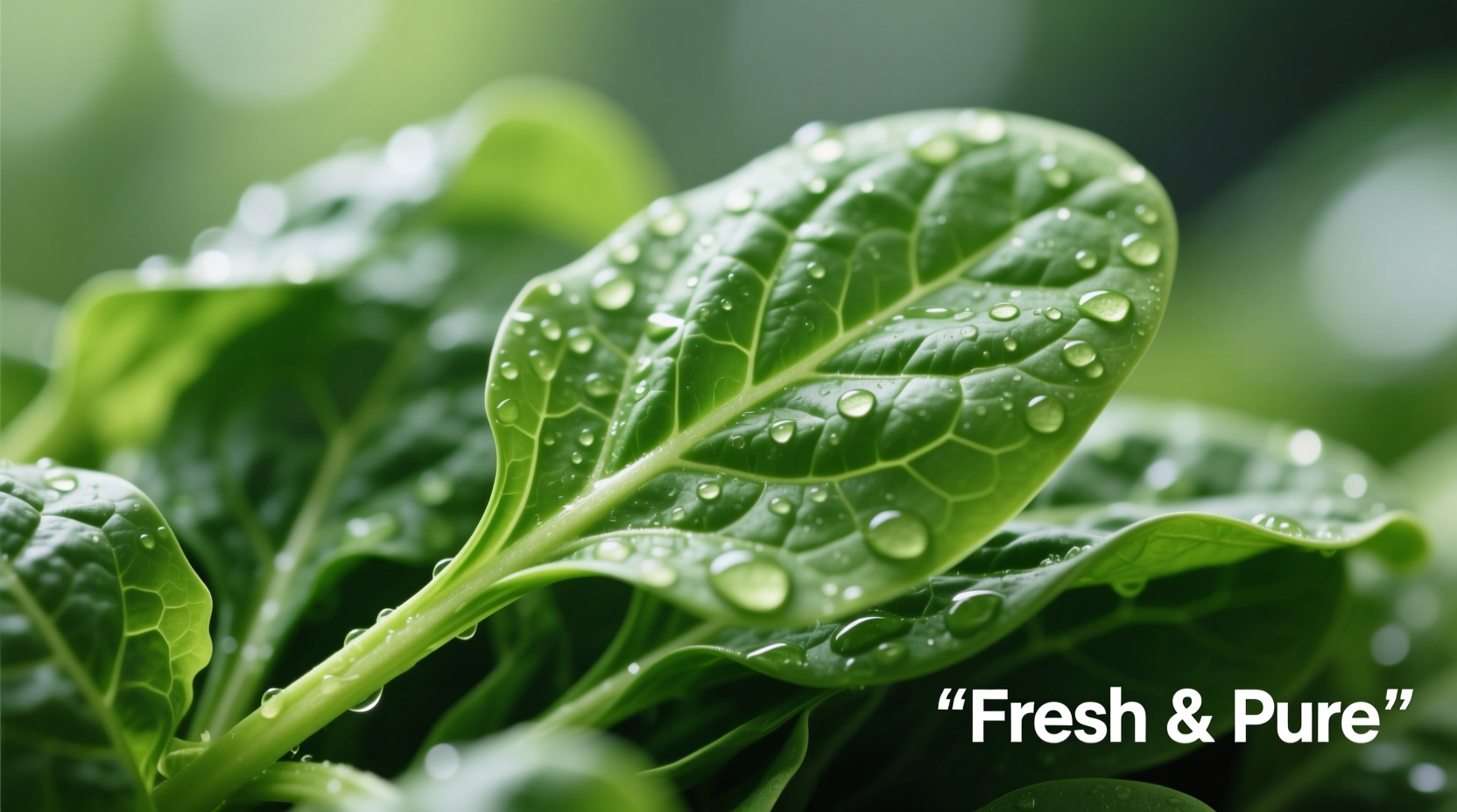 Close-up of baby spinach leaves showing vibrant green color
