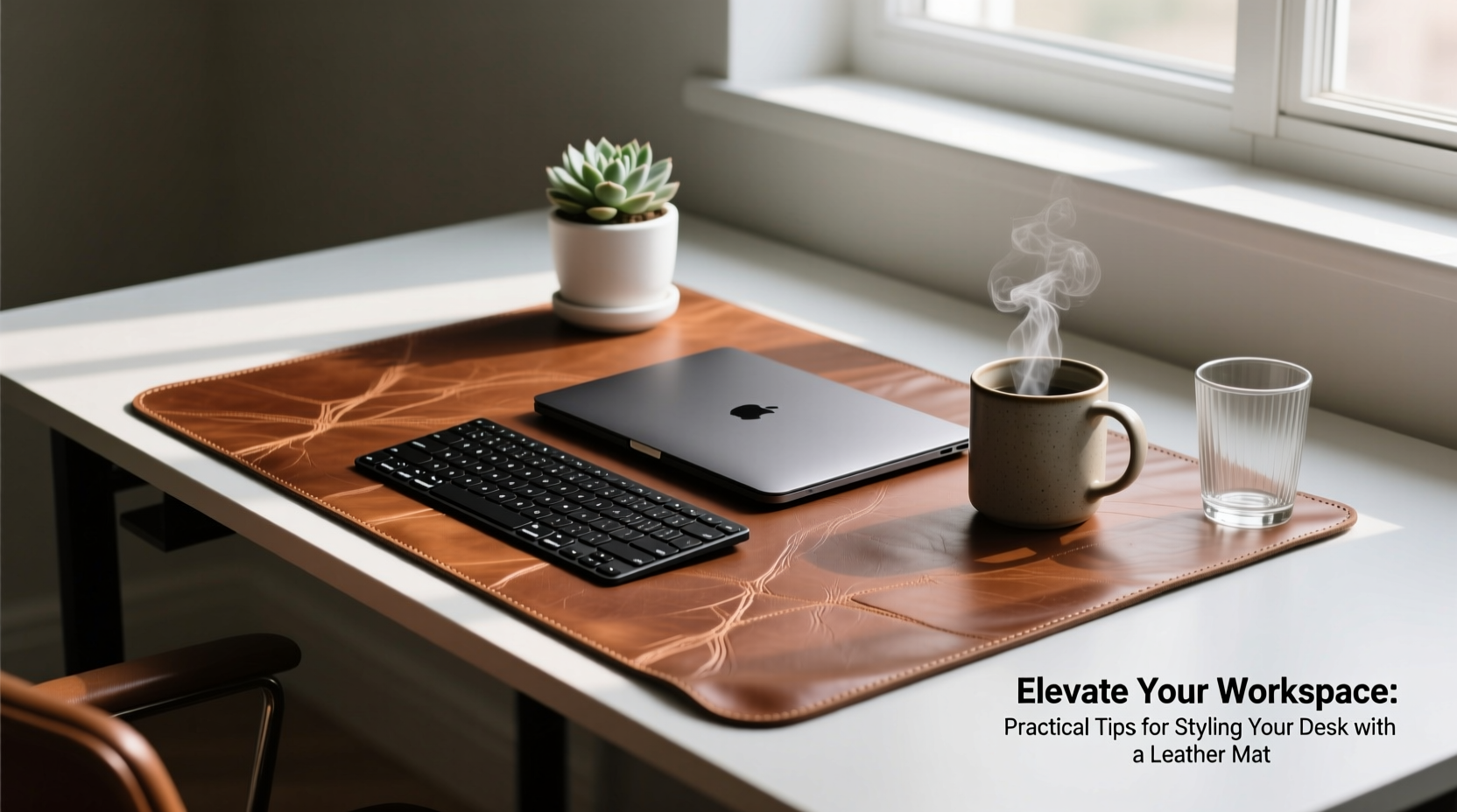 elevate your workspace practical tips for styling your desk with a leather mat