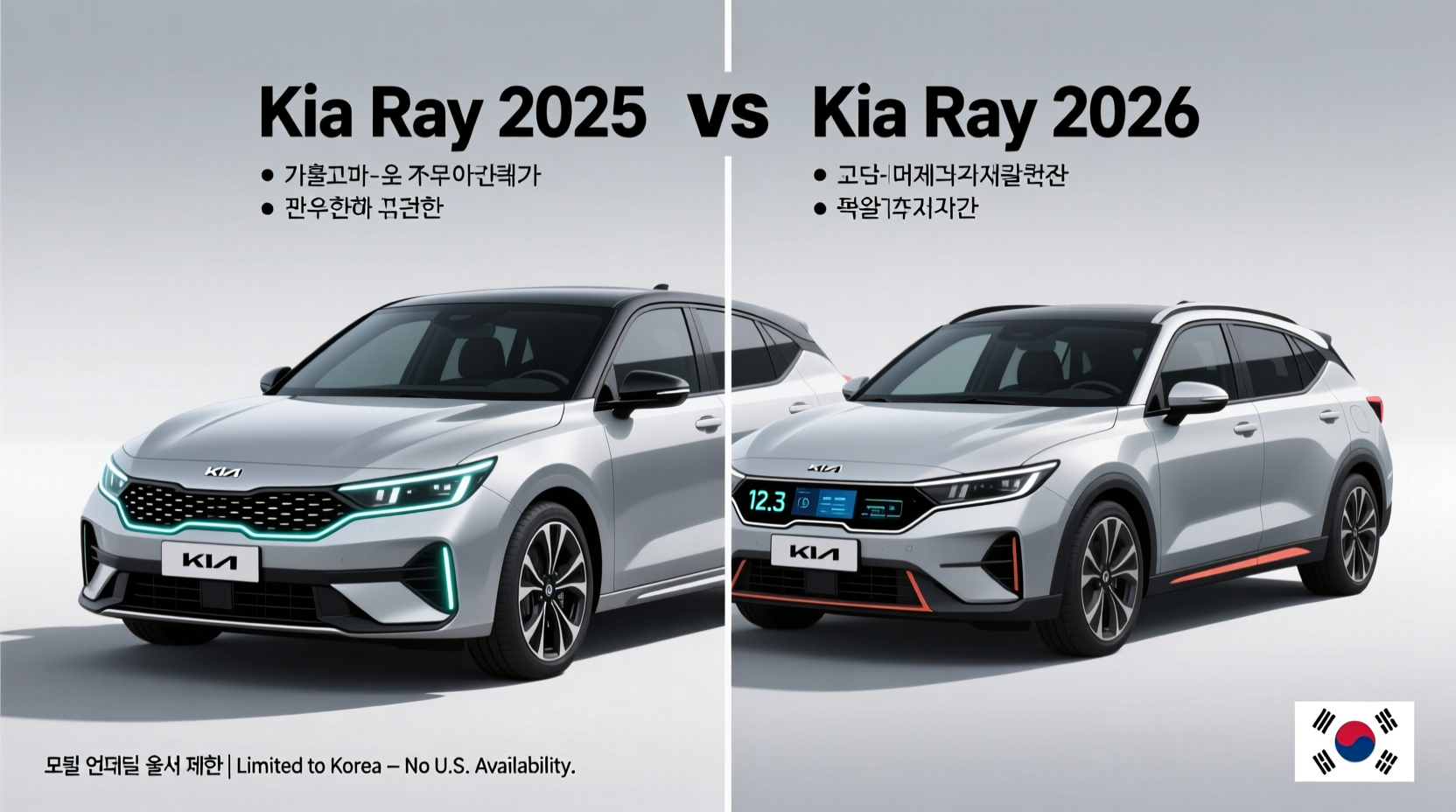 kia ray 2025 vs 2026
