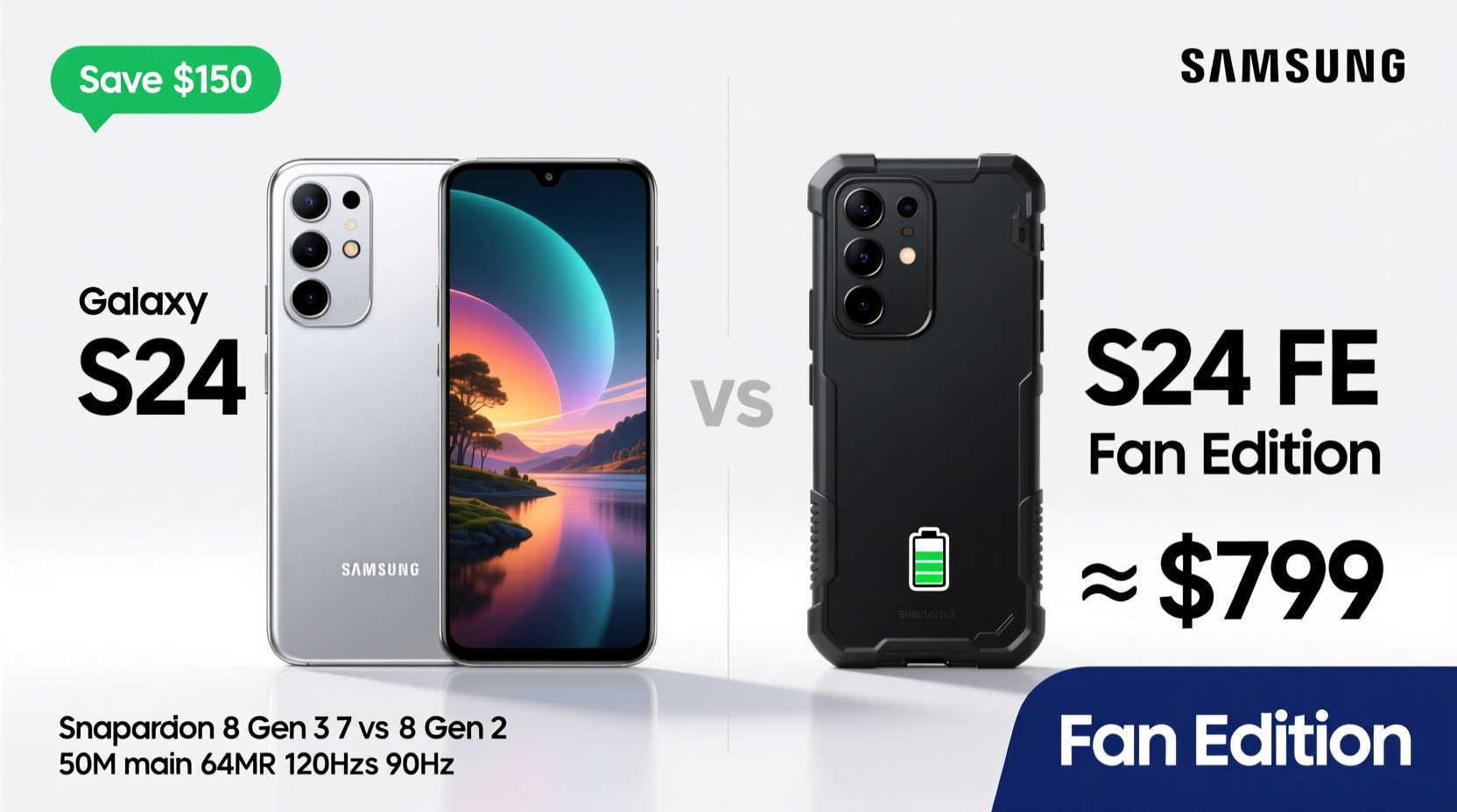 samsung s24 vs s24 fe is the fan edition actually worth saving money on