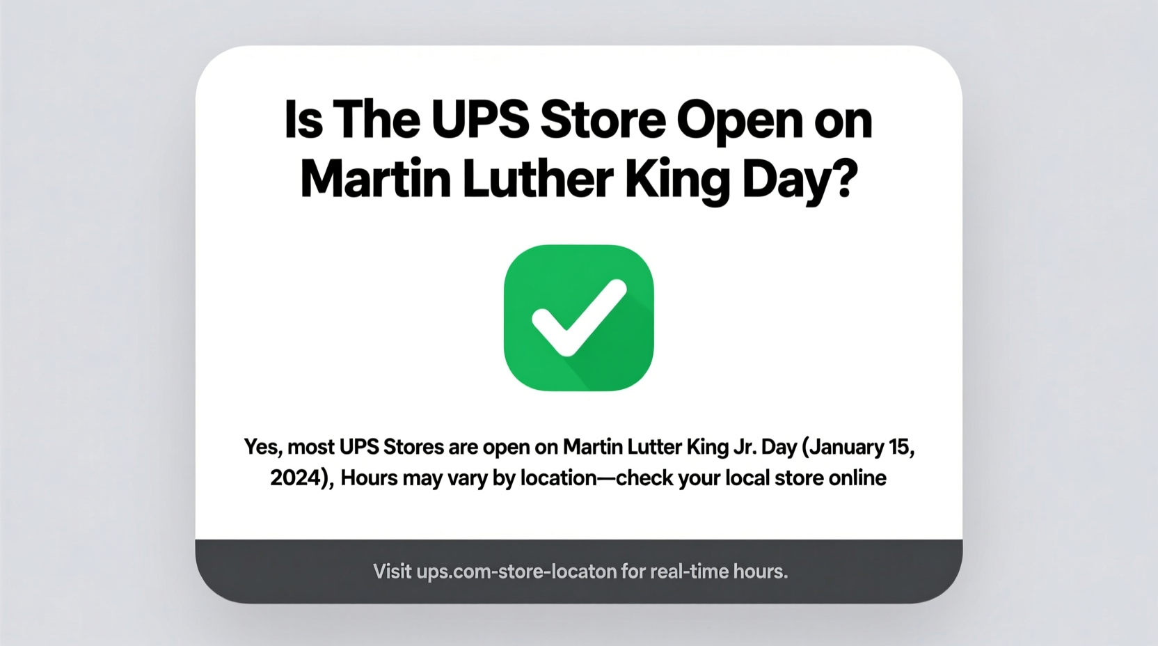 is the ups store open on martin luther king day