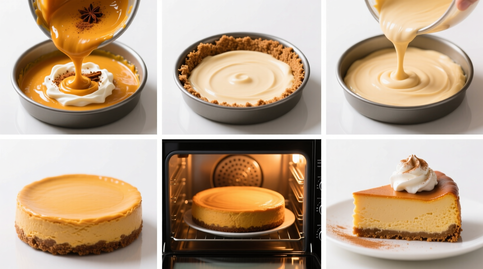 step by step pumpkin cheesecake