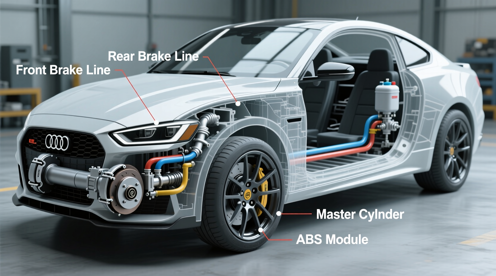 how many brake lines does a car have