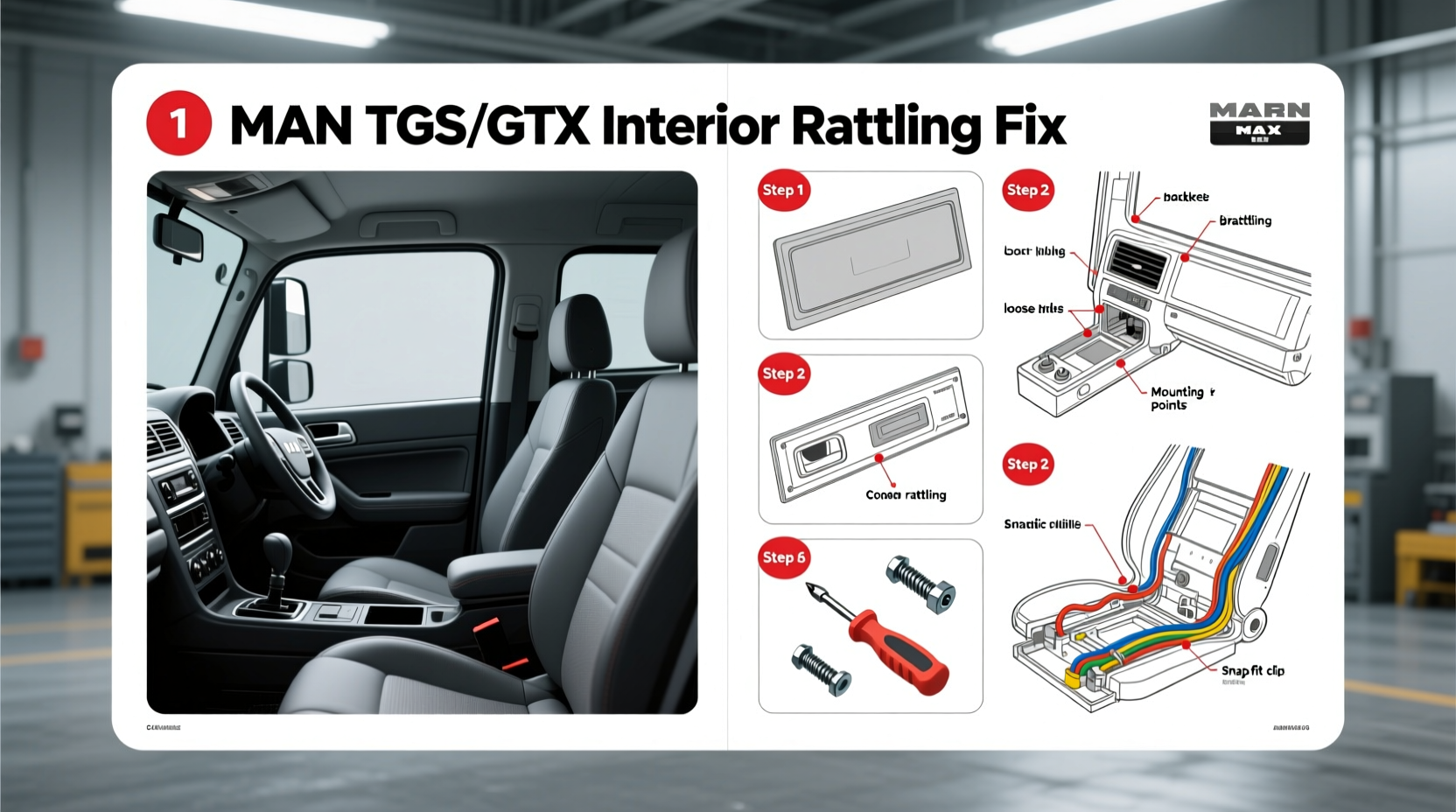 man tgx interior rattling solution